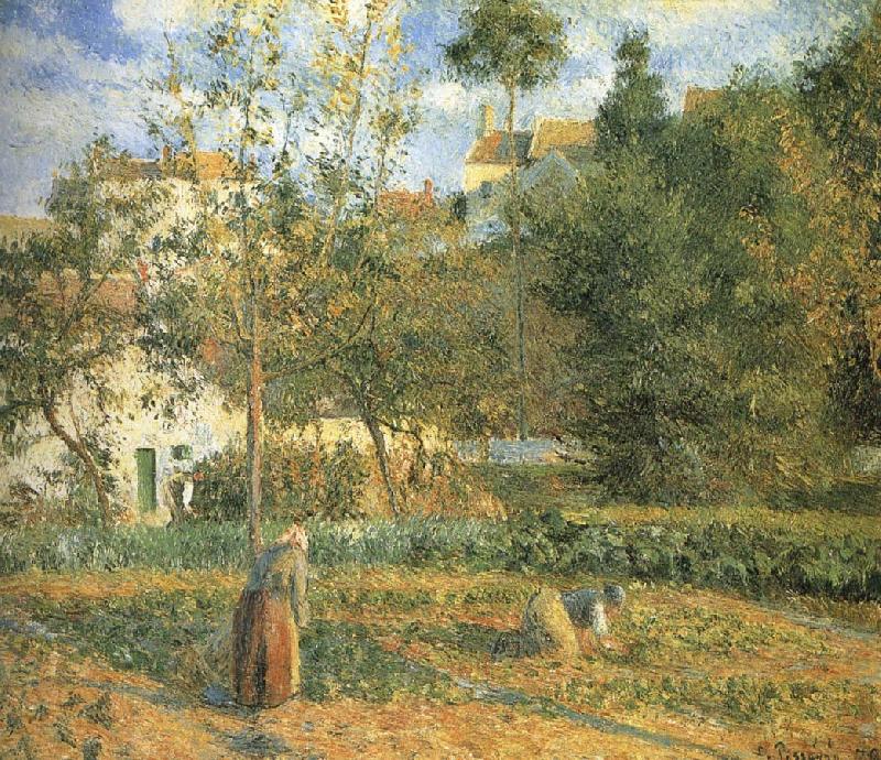 Camille Pissarro Pang plans Schwarz garden oil painting image